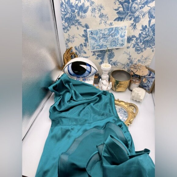 🆕 BRONX & BANCO Monica Turquoise Gown, Sz S US 4- Moving sale - Picture 2 of 15